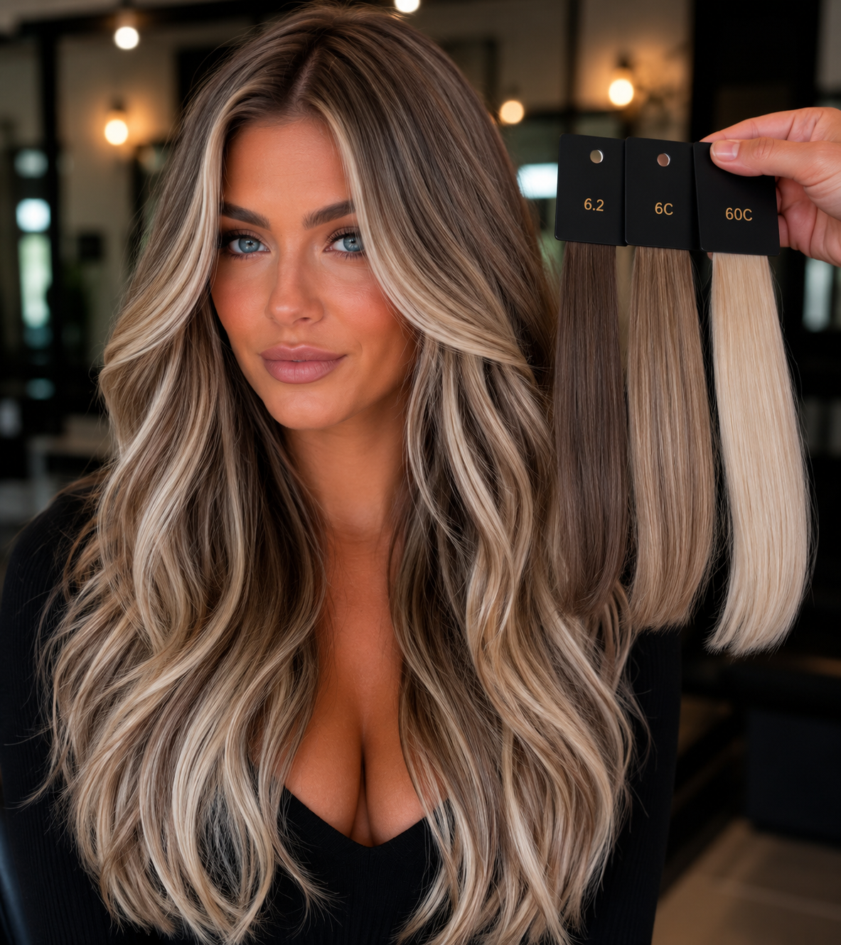 Natural Blonde Balayage (6.2/6C+60C)
